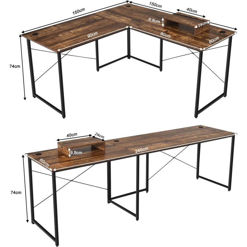 Nassar Metal Base Desk