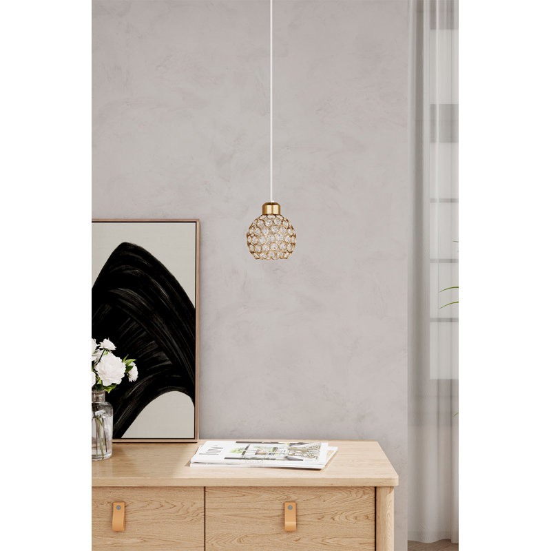 1 - Light Natural Dome Pendant
