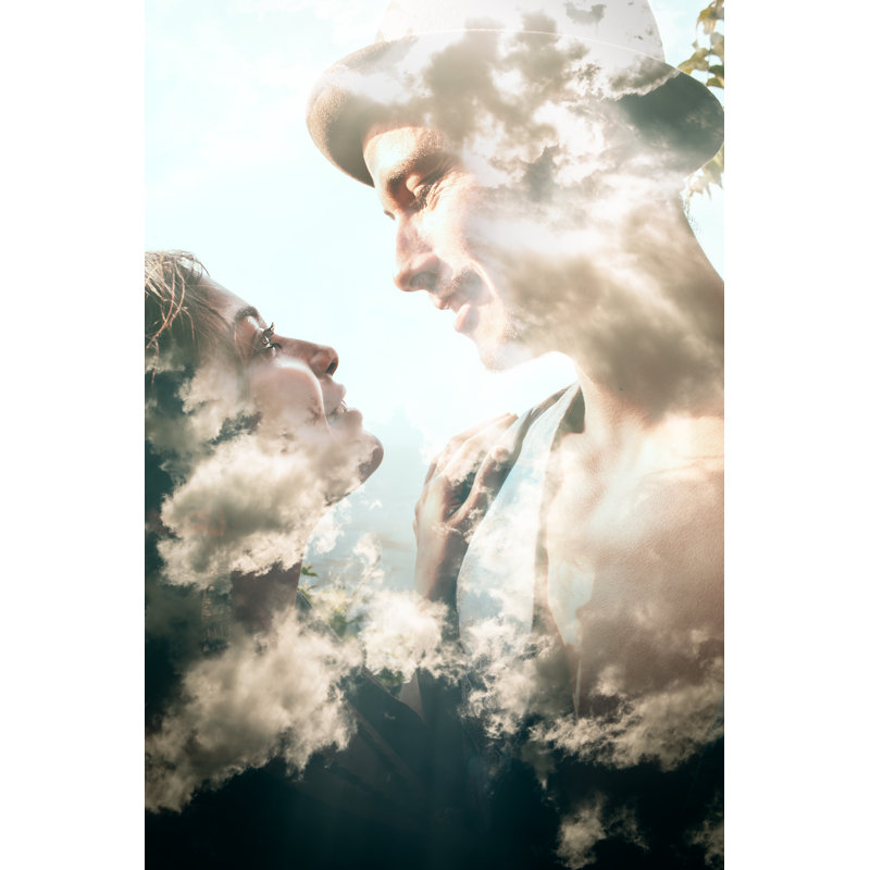 Double Exposure Portrait by LUMEZIA - Wrapped Canvas Print, 91cm H x 61cm W