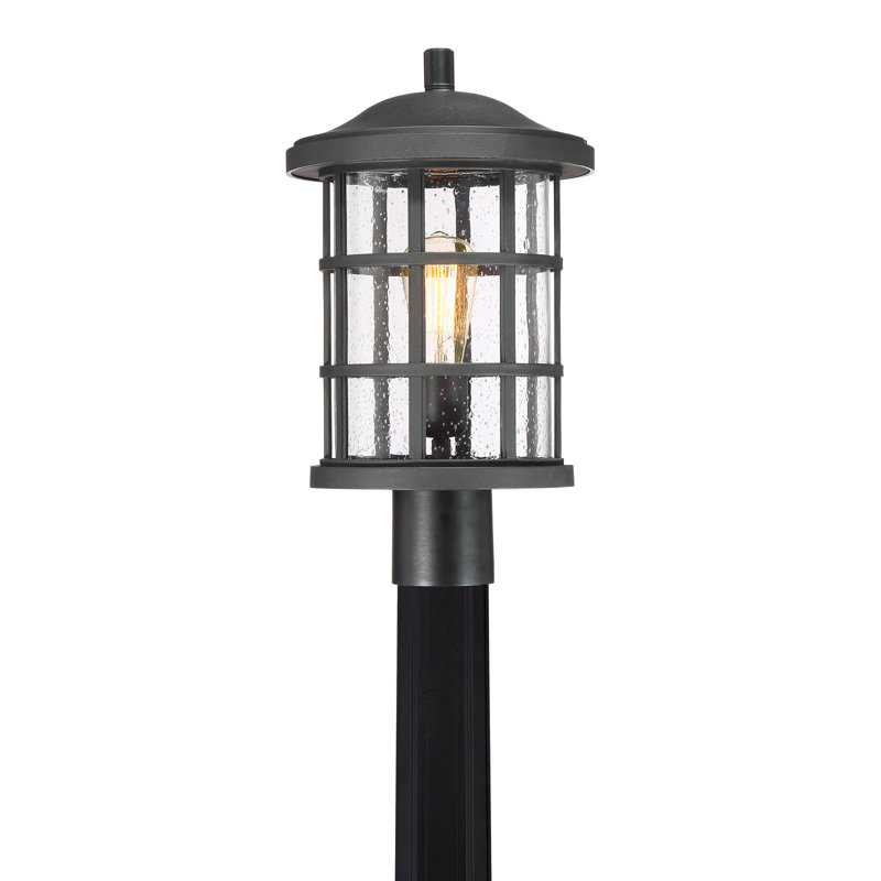 Tête de lanterne câblée à 1 lumière H 17,25 po Autry, Noir terre