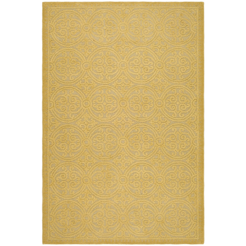 Ivory Hand-Tufted Wool Rectangular 6' x 9' Area Rug