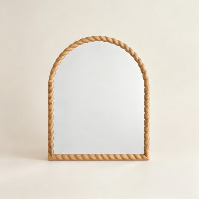 Solid Wood Arch Leaning and Wall Mirror