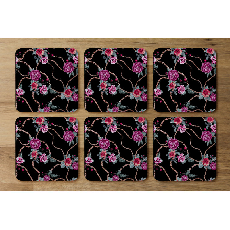 Square 6 Piece Coaster Set