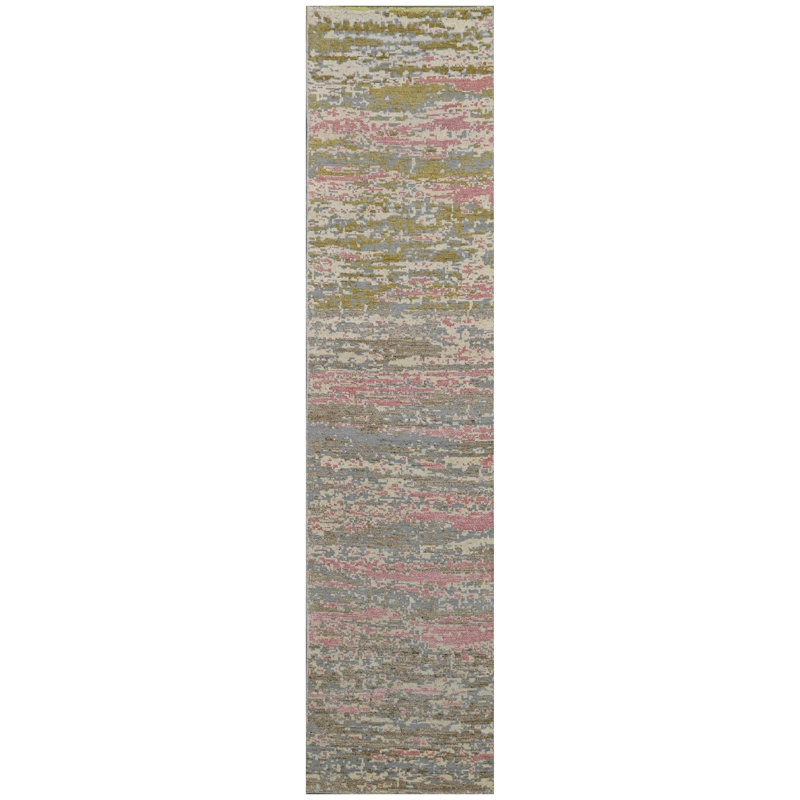 High-Quality Hand-Knotted Silver And Pink Area Rug