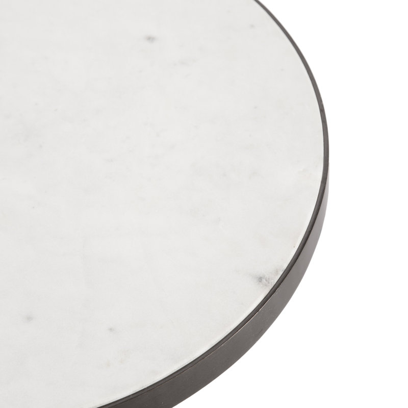 Round Marble Top Side Table