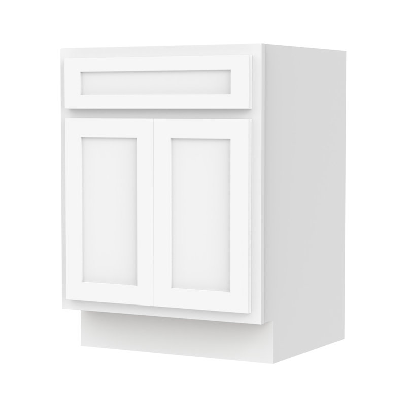 24'' Single Bathroom Vanity Base Only, White