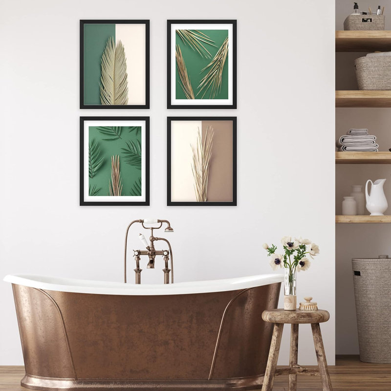 Green Green Jungle Leaf, H 10 po x l 8 po x P 1 po, Noir