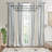 Mamie 50" Cotton Printed Curtain Panel With Chenille Stripe And Lining-605198842-605198841