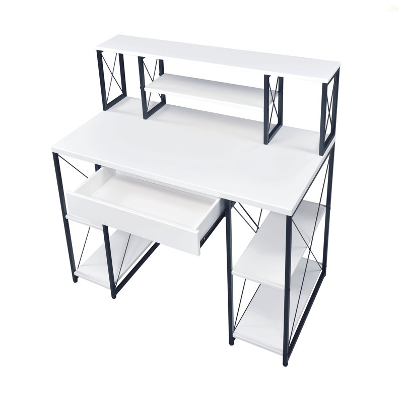 Bureau d'écriture tout usage à finition blanche, Blanc