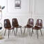 Ensemble de 4 chaises de salle à manger contemporaines en PVC transparent, durables et élégantes pour les intérieurs modernes-1803368406