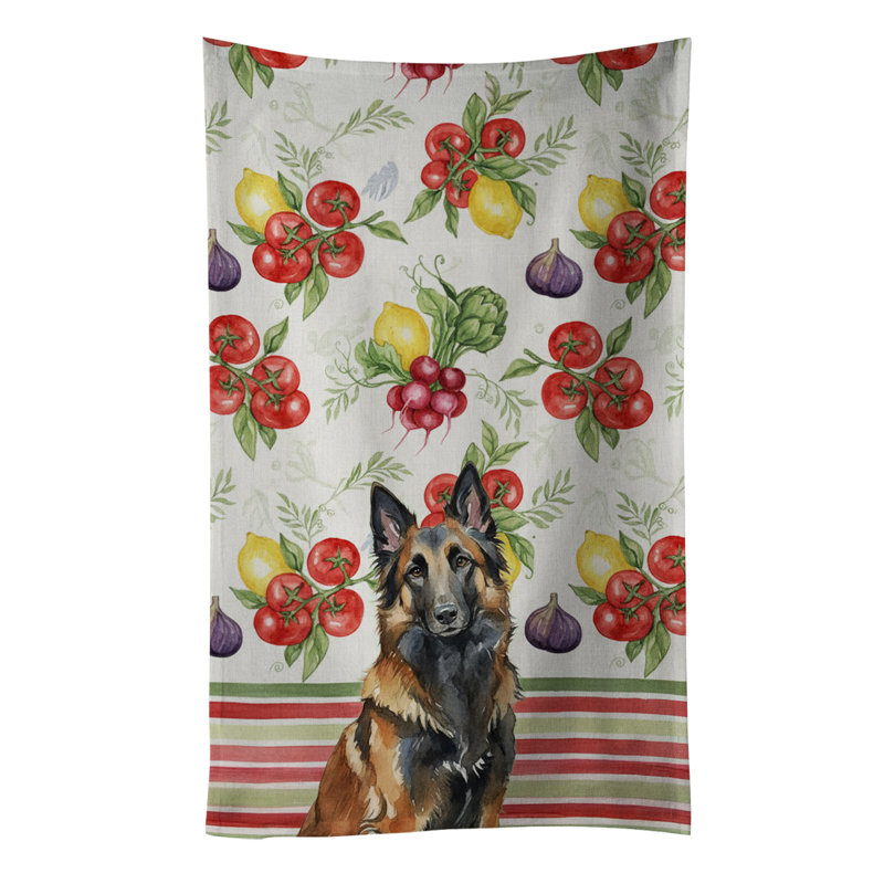 Belgian Tervuren Vegetables Kitchen Towel, Belgian Tervuren