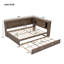 Lit de jour double en bois de pin massif Aurelia