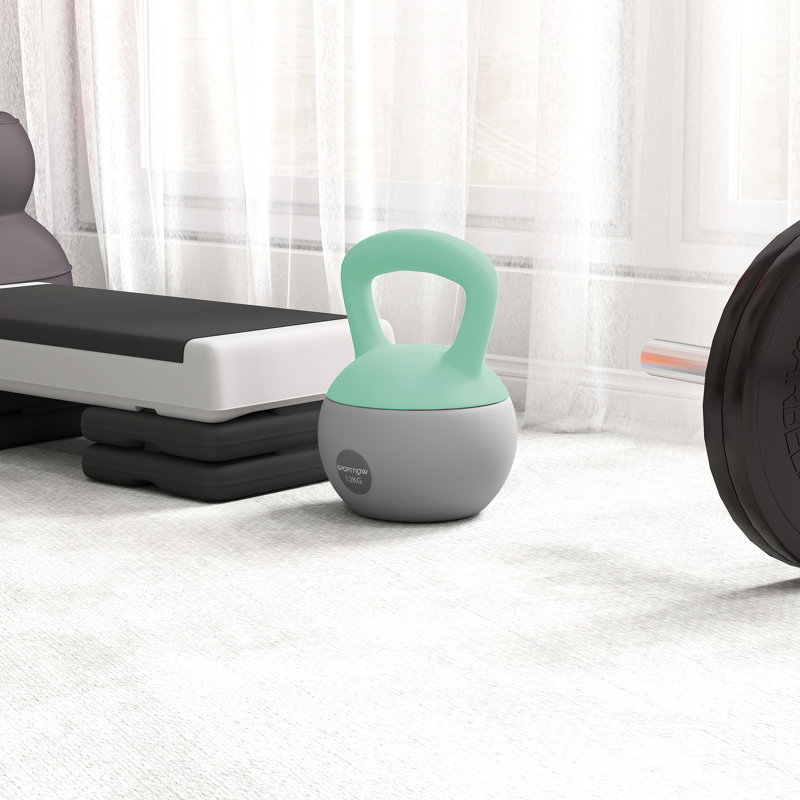 SPORTNOW 12kg Soft Kettlebell with Non-Slip Handle, Grey/Green