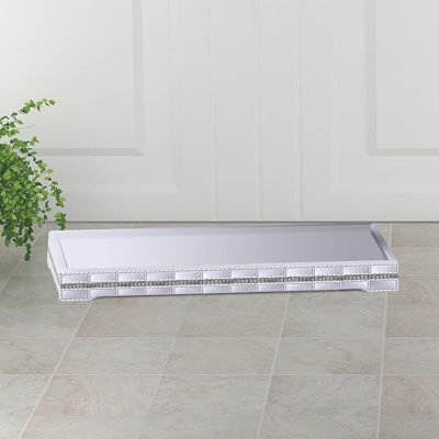Plateau de rangement en résine pour comptoir de meuble-lavabo, garde-robe, commode | Blanc