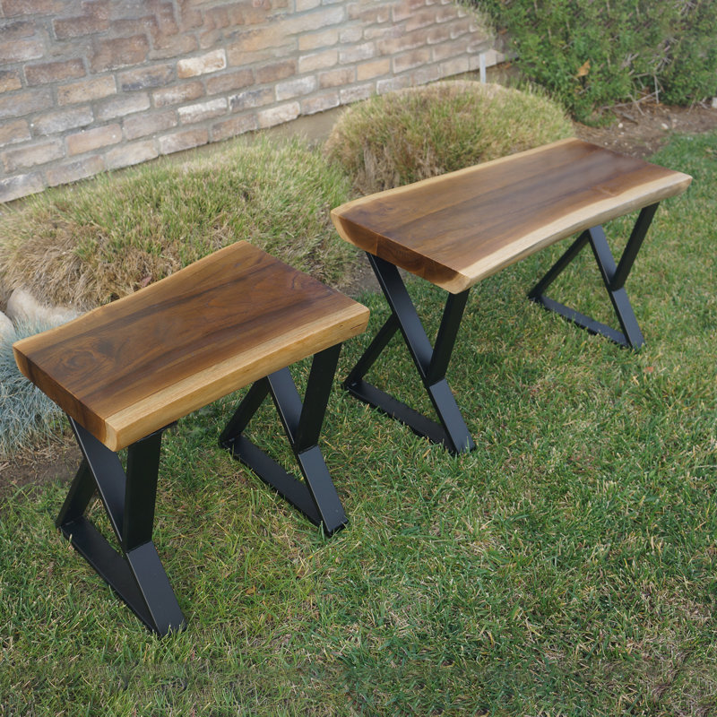 Outdoor Bench, 45.7cm H x 80cm W x 35.1cm D