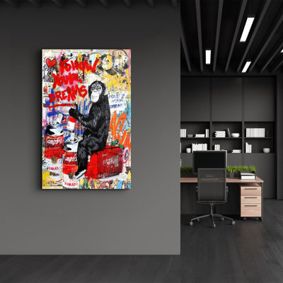 Élégante peinture murale en verre trempé de 13,8 po x 21,7 po | 100% verre trempé, épaisseur: 0,16 pouce | Imprimé UV pour des couleurs éclatantes | Parfait pour la décoration intérieure, le salon et les espaces de bureau
