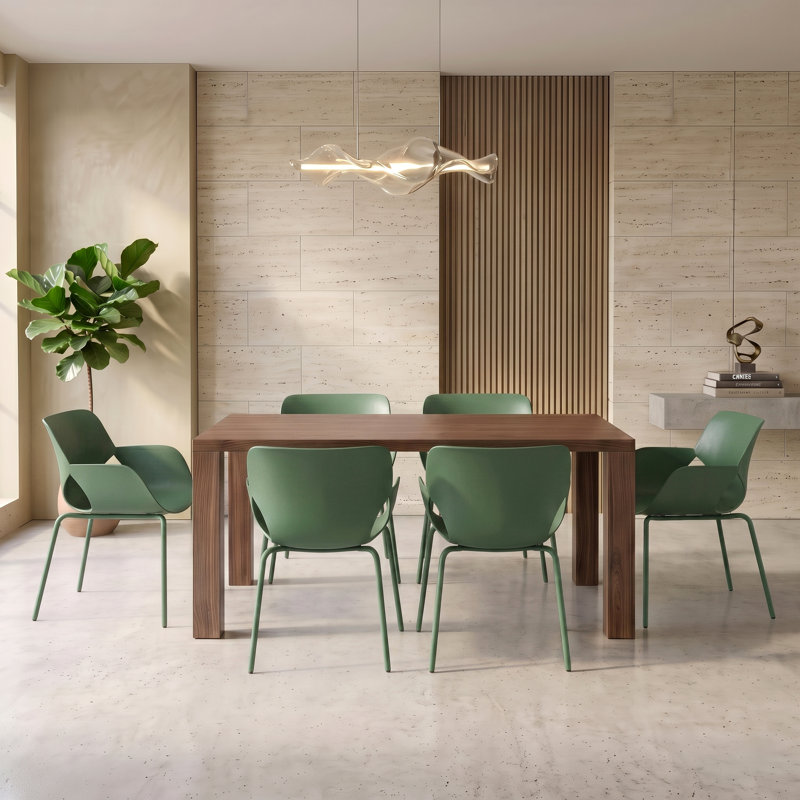 Fauteuil d'extérieur empilable Allenhurst vert, Vert