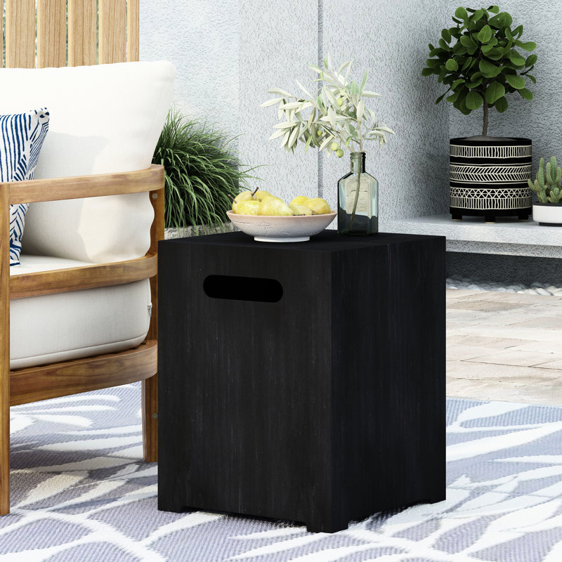 Table d'appoint multi-fonctionnelle en fer thermolaqué sans assemblage l 15,11 po x P 19,46 po Gris foncé Organisation extérieure utilisée comme structure propre et organisée