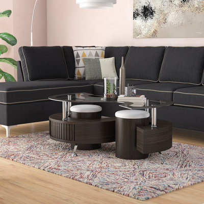 Milivoje Glass Top Coffee Table