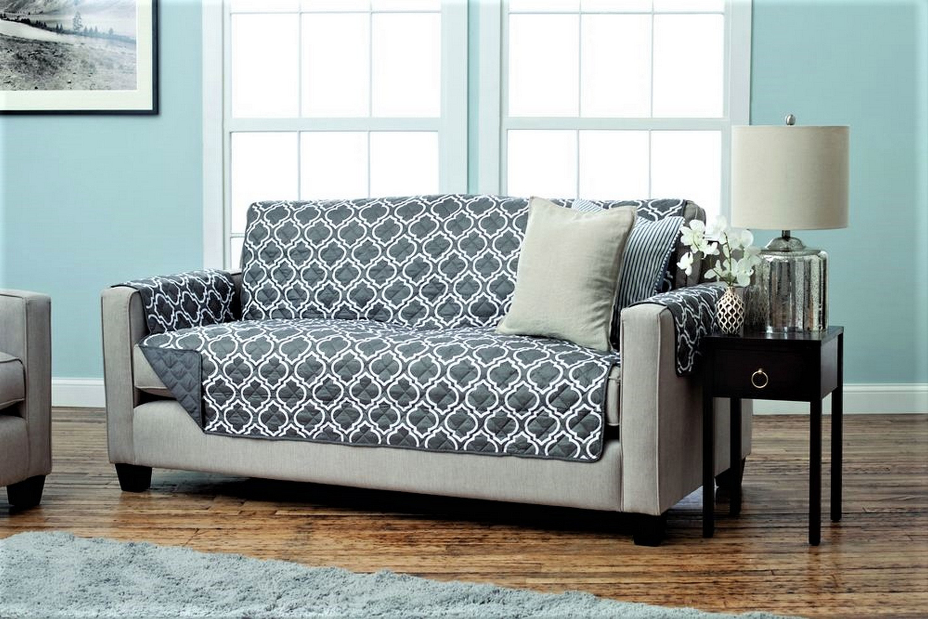 Charlton Home® Reversible Box Cushion Sofa Slipcover & Reviews ...