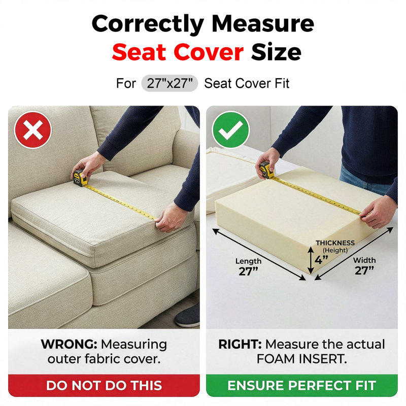 Custom Size Outdoor Cushion Cover Set Replacement Slipcovers for Specific Patio Seating Groups, Beige, 6-Seat / 14-Piece Set