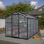 Ensemble de serre d'extérieur de 6 pi x 10 pi avec porte verrouillable en aluminium et fenêtres de ventilation avec cadre de construction stable idéal pour le jardinage-125662341