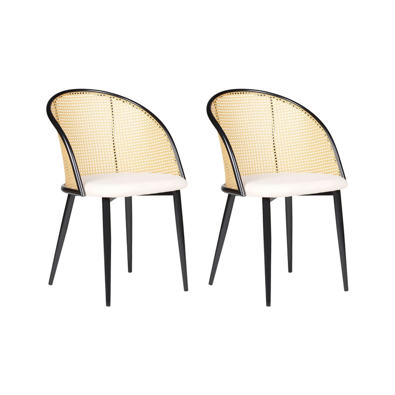 Aliviyah 48cm H Linen Upholstered Spindle Side Chair, Black