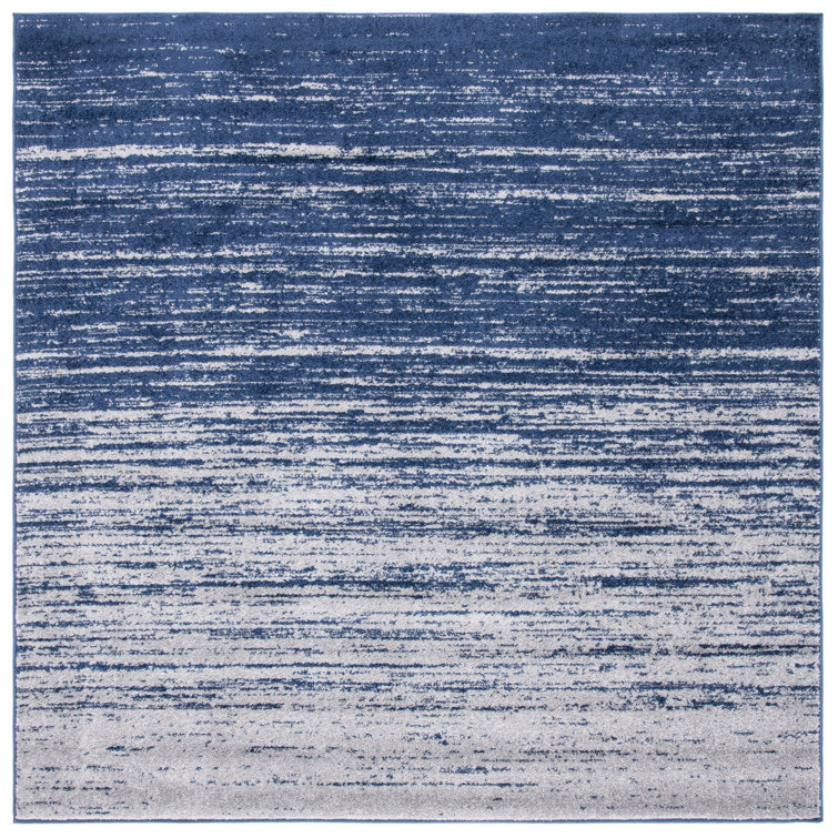 Tapis bleu marine / gris Ayoki