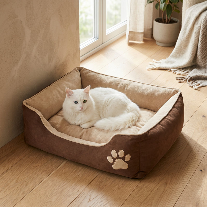 Lit pour chat ComfyNest, Brun / Beige