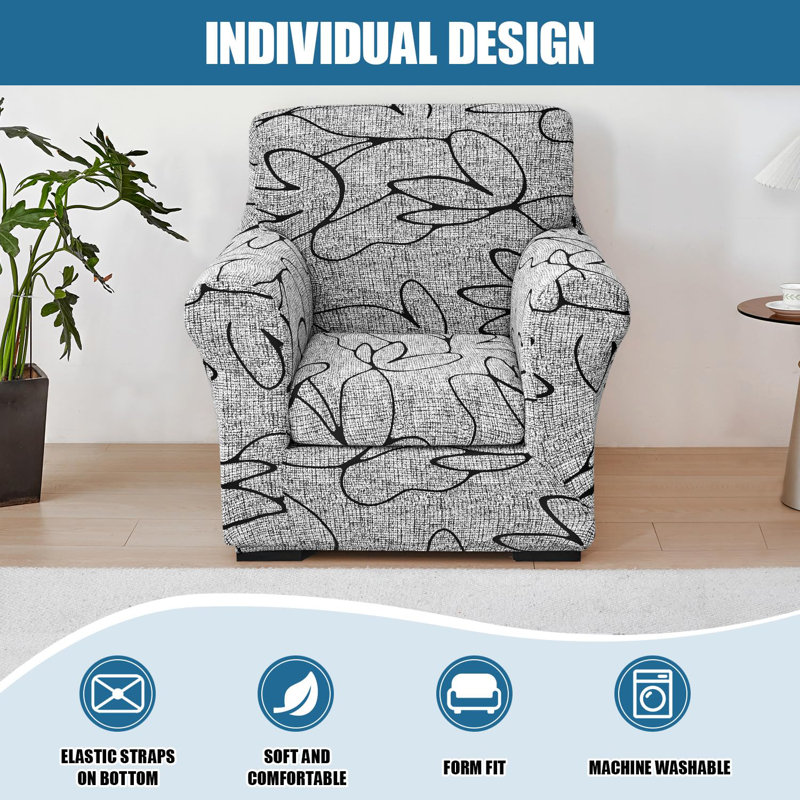 Housse de canapé extensible imprimée