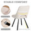 Ensemble de 4 chaises de salle à manger, chaise de cuisine rembourrée moderne Boucle pour salle à manger restaurant, découpe, beige-729107803-729107805