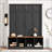 Multi-Functional Hall Tree with 4 Hidden Hanging Hooks, Wood Grain Bench-1259492810