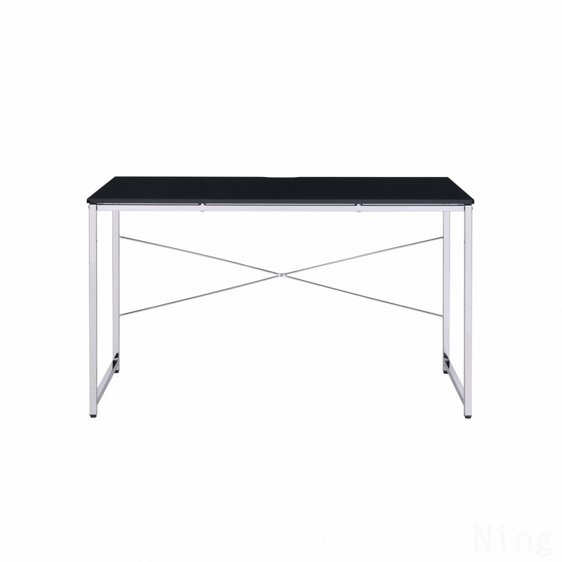 Bureau de meuble-lavabo noir et chrome