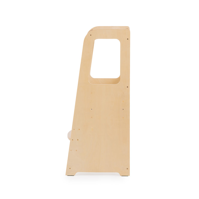 dadada Montessori Toddler Tower - Adjustable Kitchen Step Stool w/ Safety Rail - Baby Safe (Natural), Natural