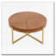 Table basse ronde, plateau en bois de sapin avec pieds en croix dorés-2040632643-2040632669