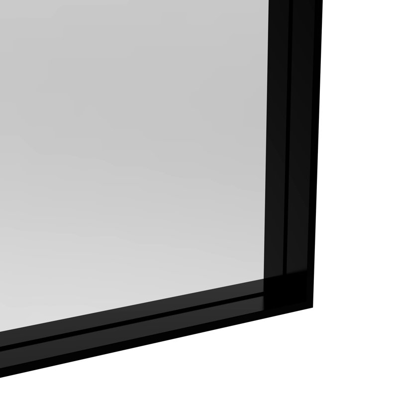 Miroir de salle de bain rectangulaire surdimensionné de 60 po x 40 po avec cadre noir