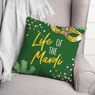 Life Of The Mardi Throw Pillow
