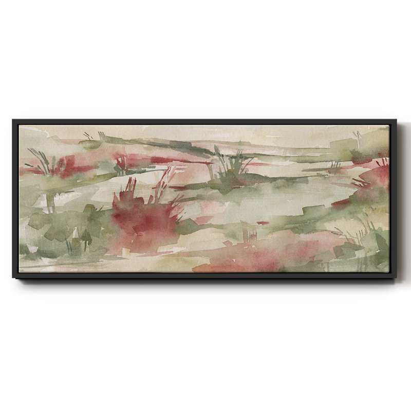 Rust Grasslands II- Framed Canvas, 20" H x 50" W