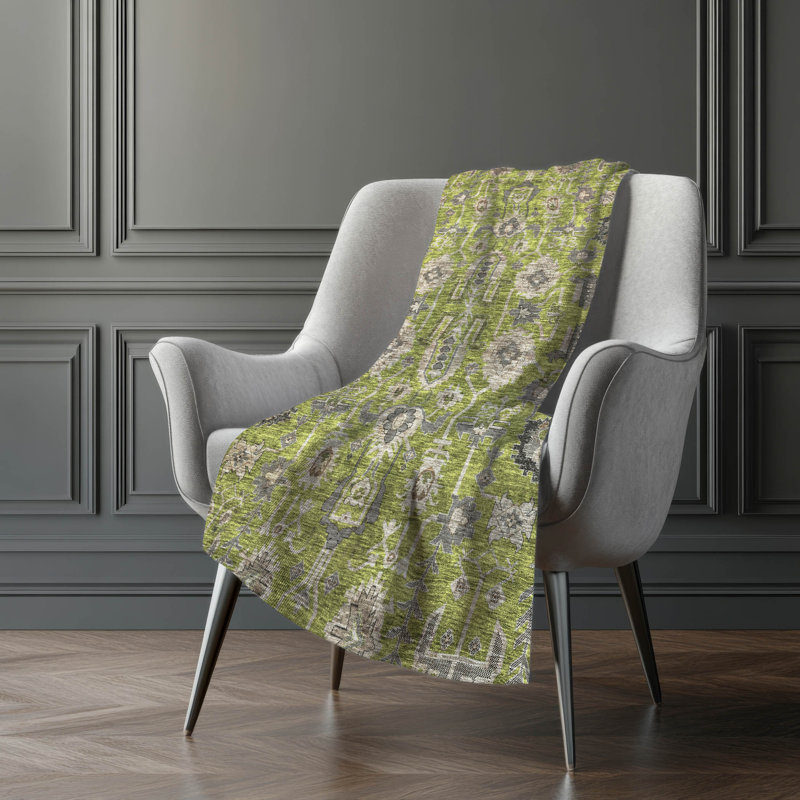 Jeté oriental Sherpa ASB697 lavable à la machine Addison, Olive