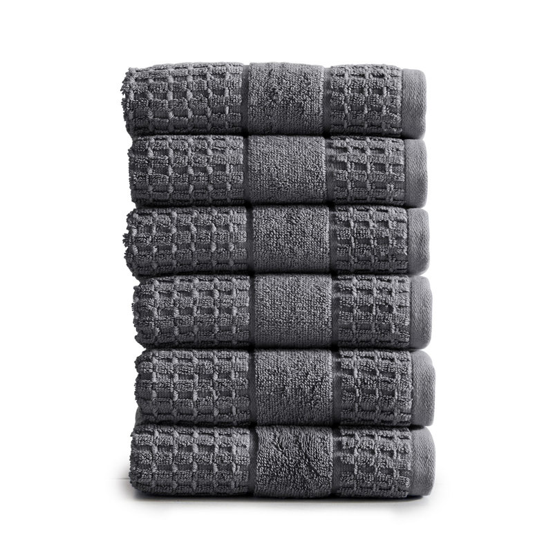 Aneko 100% Cotton Hand Towel, Dark Gray