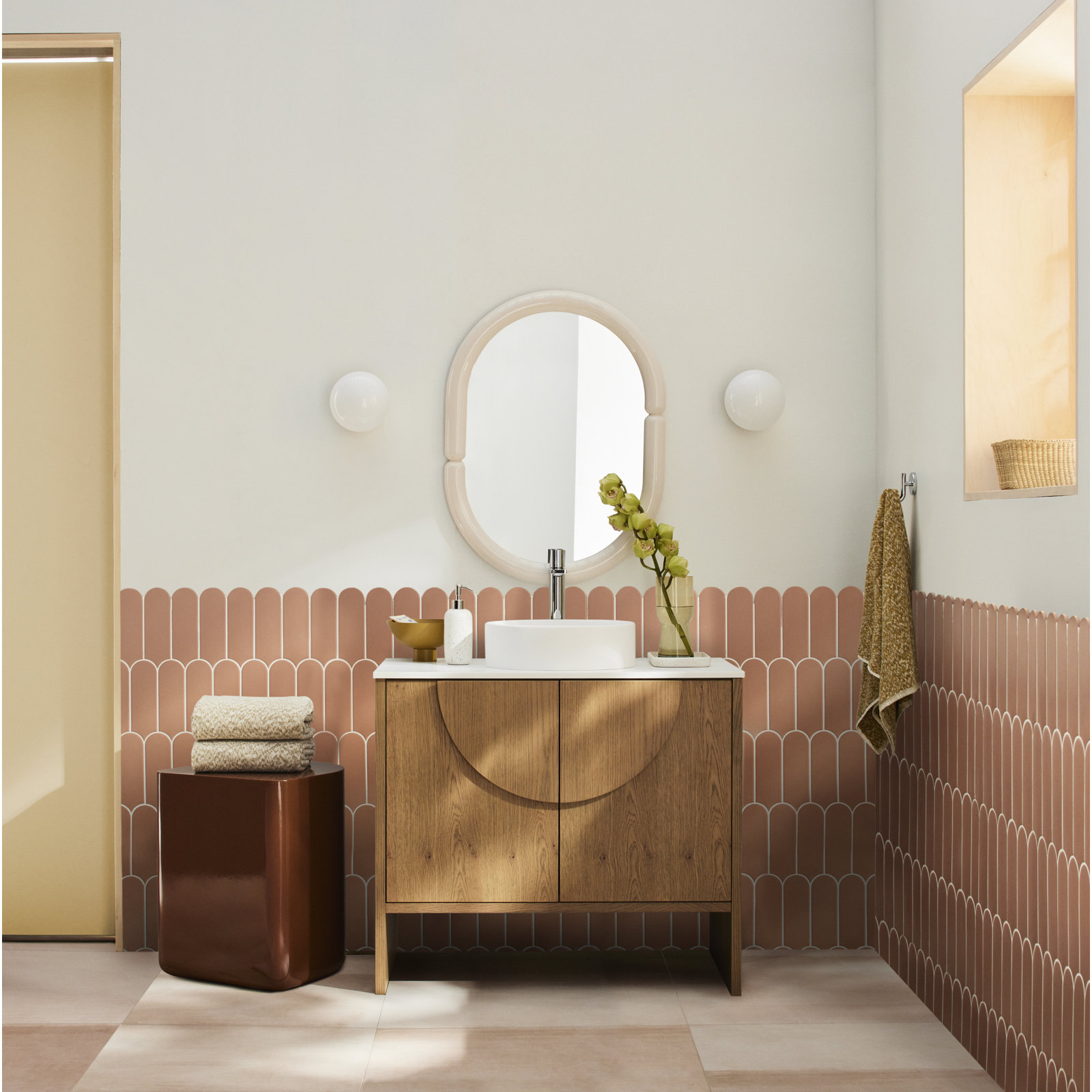 Arno 36'' Single Bathroom Vanity, Pecan Oak