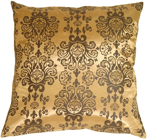 Coussin décoratif Susan, Doré / Brun