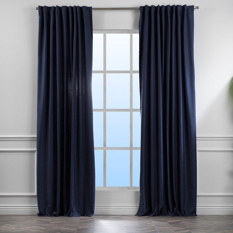 Panneau décoratif décoratif extra large et très long fait sur mesure, Bleu marine, L 100 po x L 168 po