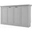 Lit simple dans l'armoire, gris - uni, armoire-lit de taille compacte, stable, économie