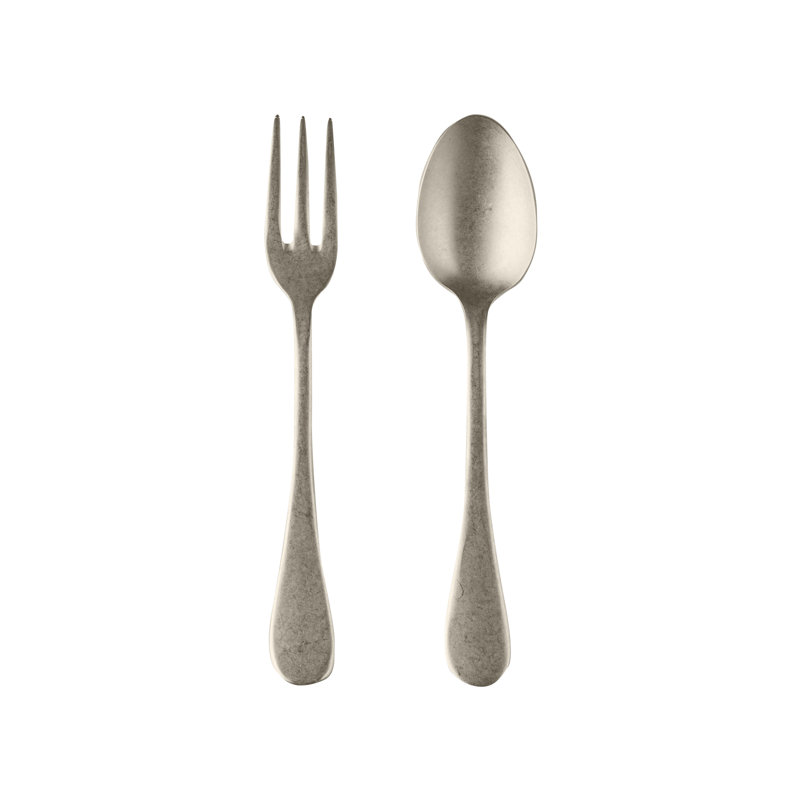 Ensemble de service BRescia (fourchette et cuillère), Champagne, L 9,83 po x l 3 po