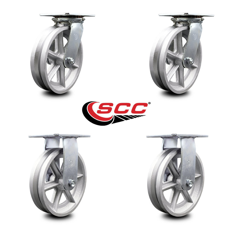 4-Piece Semi Steel Caster Set