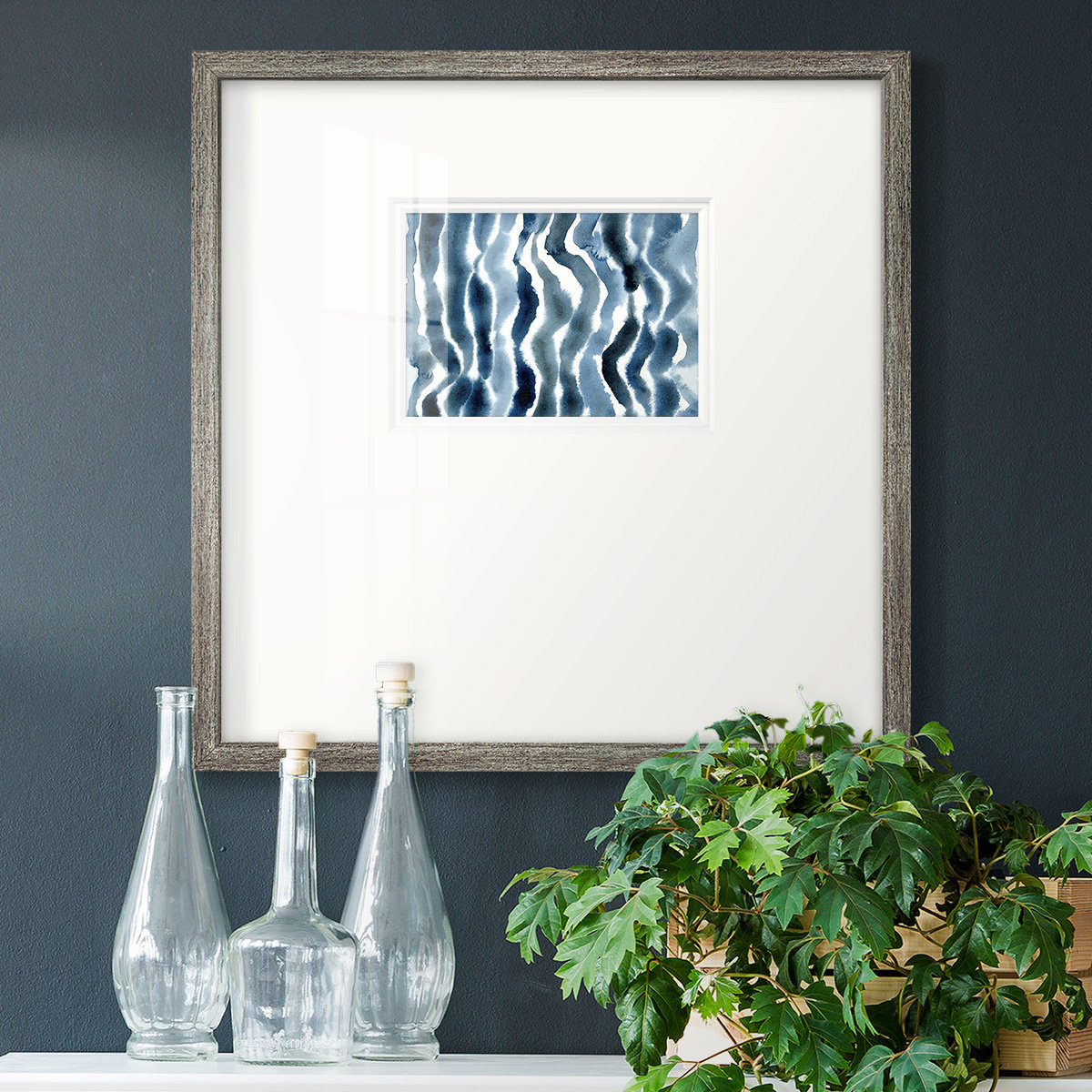 Ivy Bronx Efaz True Blue Wave II Framed On Paper Print