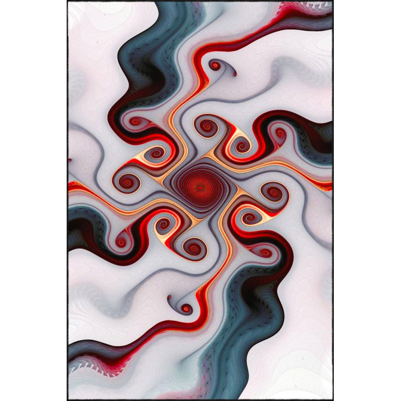 Tapis à motif géométrique à motif géométrique lavable à la machine, Carré 3 pi 3 po