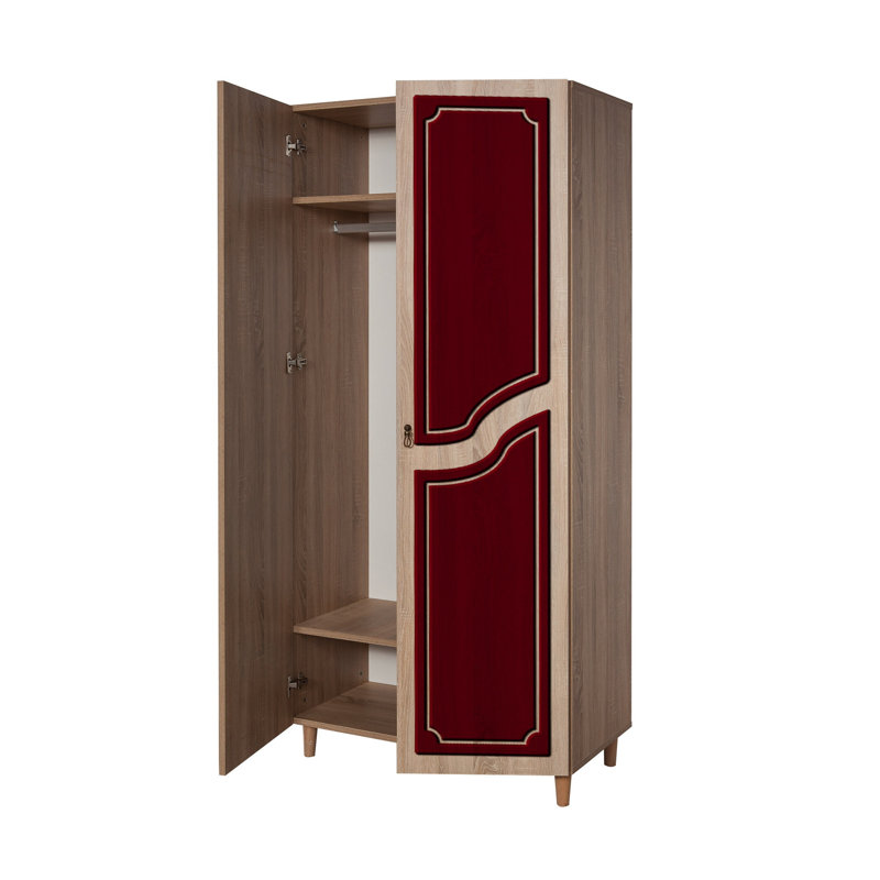 Kenna 2 Door Wardrobe, Burgundy