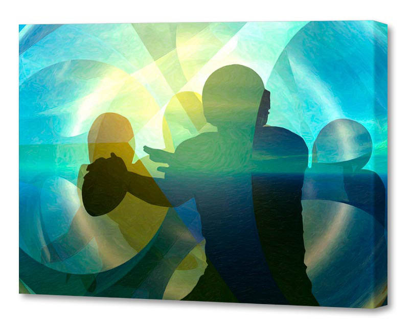 « the quarterback » par scott j. menaul, impression sur toile tendue, H 28 po x l 35 po